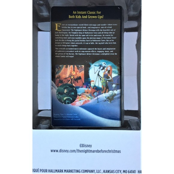 Nightmare Before Christmas Hallmark VHS Christmas Tree Ornament - Picture 5 of 8